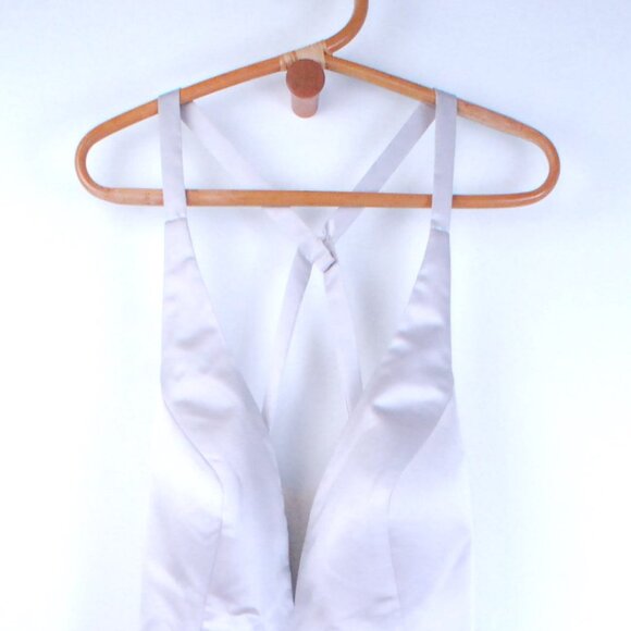 NWT Sorella Vita Satin and Chiffon Bridesmaid Dress Platinum Wedding Gala Ball - Picture 3 of 16